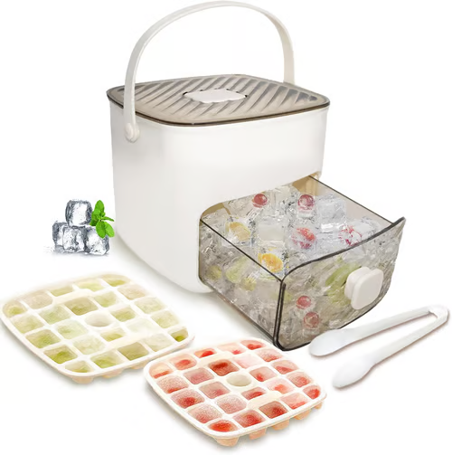 60% OFF🔥Sommer-Sonderangebot 50 % Rabatt🧊Tragbarer Eisbereiter mit Deckel und Aufbewahrungsbox (48 Eiswürfel)