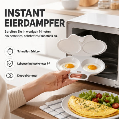 🎁 2026 NEU · 50% RABATT 💥 2-Eier-Mikrowellenkocher – Frühstück in Minuten!
