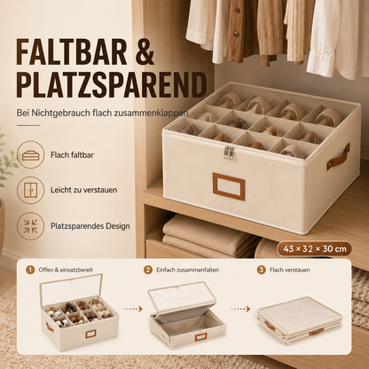 👟 Begrenzte Zeit – 50 % RABATT! 💥 Schuh-Organizer aus Stoff – platzsparende Aufbewahrungsbox – für bis zu 16 Paar Schuhe – ideal für Kleiderschränke, Flure & Reisen – schützt vor Staub & Schmutz upsell