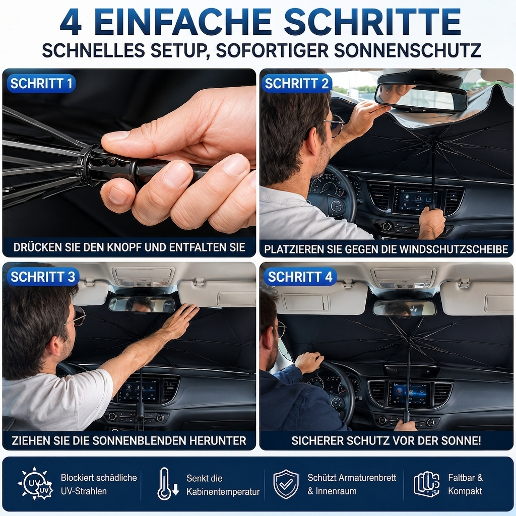 upsell ⏰🔥NUR FÜR KURZE ZEIT 50% RABATT!🔥ÜBER 50.000 MAL VERKAUFT! 2026 Aktualisierter Auto-Frontscheiben-Sonnenschirm