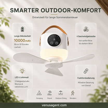 ⏰ Zeitlich begrenztes Angebot: 40% RABATT auf wiederaufladbaren Deckenventilator mit LED! 🌬️✨
