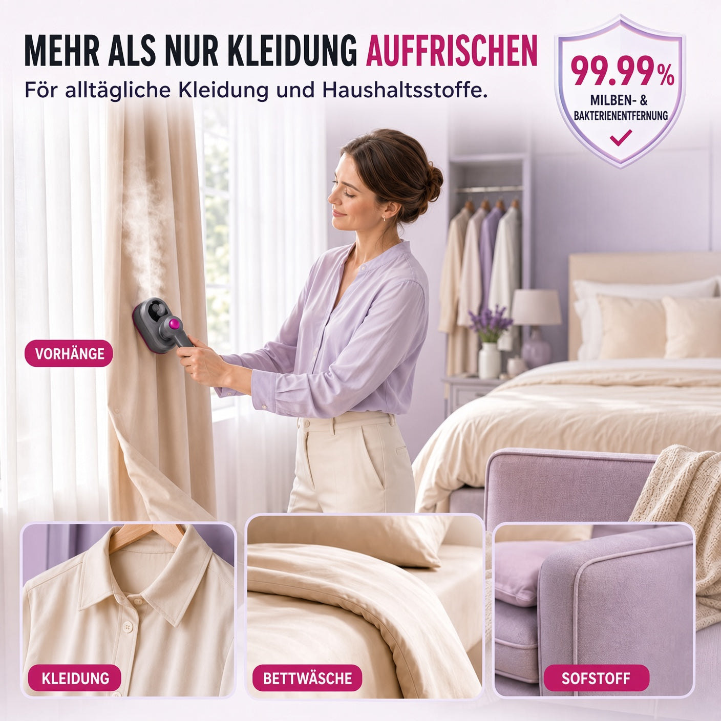 🔥 50 % RABATT! Tragbarer Kleidungsstück Bügeleisen – Kleidung schnell & einfach glätten upsell