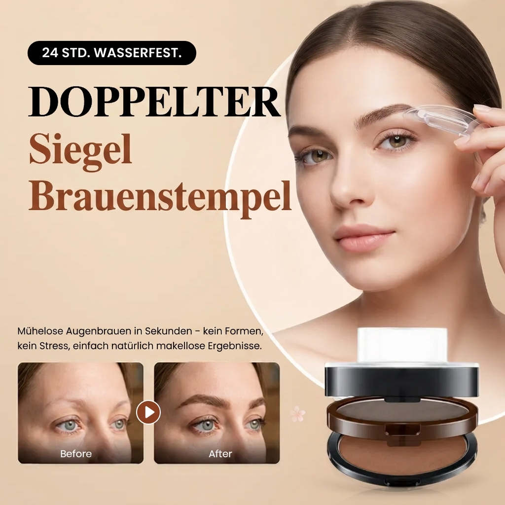 🥳 HEISSER SALE 2026 – 50% RABATT! 💞 50.000+ VERKAUFT ! Sofort verstellbarer Augenbrauenstempel mit zweifarbigem Augenbrauenpuder