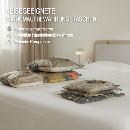 60% OFF DE Vakuum-Kompressionsbeutel für Reisen & Zuhause – Platzsparende Aufbewahrung für Kleidung 🧳🏠