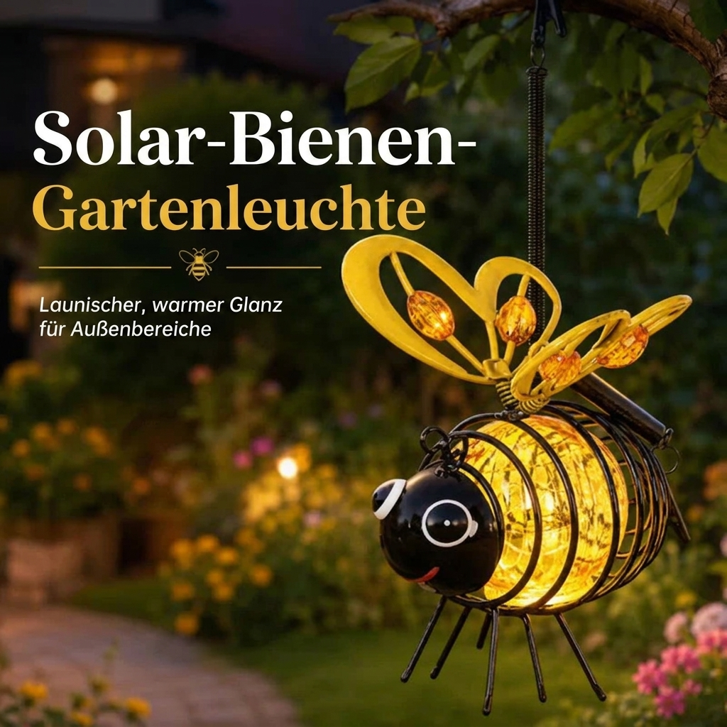 upsell 🐝 Solar-Hängeleuchte mit Biene für den Außenbereich – Das perfekte Geschenk für Pflanzenliebhaber, Mütter oder einfach jeden, der gerne lächelt ❤️