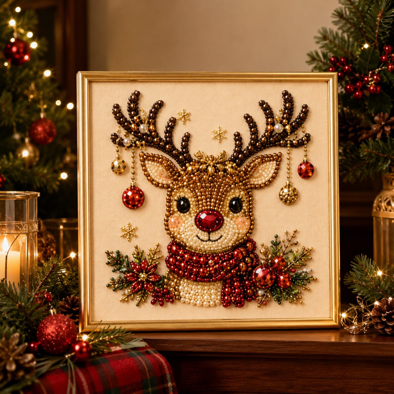 🎨💎 Keine Vorkenntnisse nötig | 3D DIY Weihnachts-Perlenkunst-Set