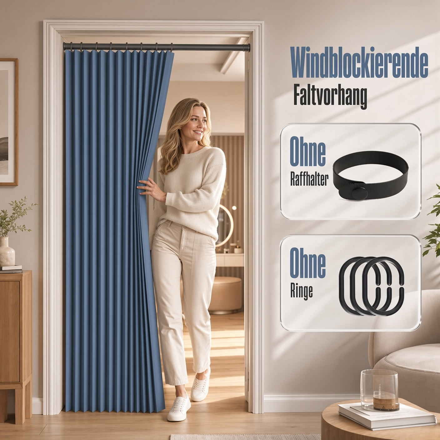 ⏳Begrenzte Zeit 50% Rabatt⏰️ Magnetischer Faltvorhang ohne Bohren