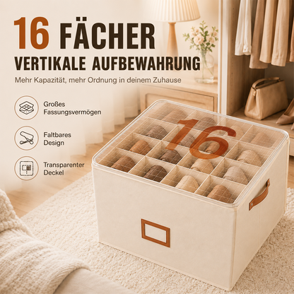 👟 Begrenzte Zeit – 50 % RABATT! 💥 Schuh-Organizer aus Stoff – platzsparende Aufbewahrungsbox – für bis zu 16 Paar Schuhe – ideal für Kleiderschränke, Flure & Reisen – schützt vor Staub & Schmutz upsell