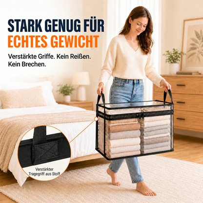 🔥Letzter Tag – 50 % Rabatt📦 Tragbare, große, strapazierfähige, durchsichtige Aufbewahrungsbox aus dickem Kunststoff mit Klappdeckel | Für Haushalt, Reisen & Camping | Jetzt mit neuem Upgrade