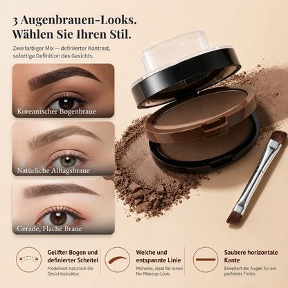 🥳 HEISSER SALE 2026 – 50% RABATT! 💞 50.000+ VERKAUFT ! Sofort verstellbarer Augenbrauenstempel mit zweifarbigem Augenbrauenpuder