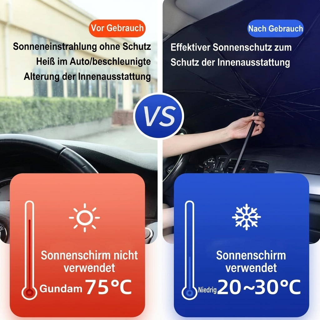 upsell ⏰🔥NUR FÜR KURZE ZEIT 50% RABATT!🔥ÜBER 50.000 MAL VERKAUFT! 2026 Aktualisierter Auto-Frontscheiben-Sonnenschirm