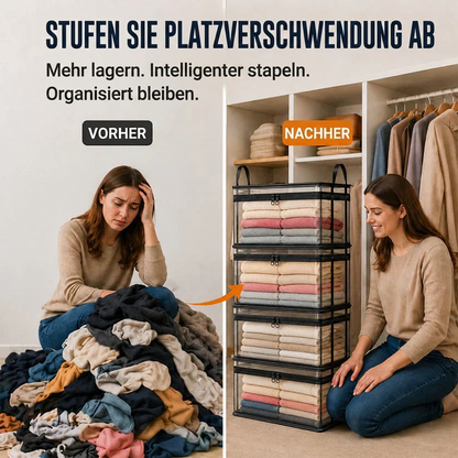 🔥Letzter Tag – 50 % Rabatt📦 Tragbare, große, strapazierfähige, durchsichtige Aufbewahrungsbox aus dickem Kunststoff mit Klappdeckel | Für Haushalt, Reisen & Camping | Jetzt mit neuem Upgrade