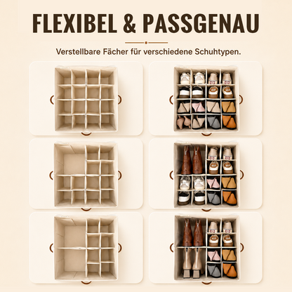 👟 Begrenzte Zeit – 50 % RABATT! 💥 Schuh-Organizer aus Stoff – platzsparende Aufbewahrungsbox – für bis zu 16 Paar Schuhe – ideal für Kleiderschränke, Flure & Reisen – schützt vor Staub & Schmutz upsell