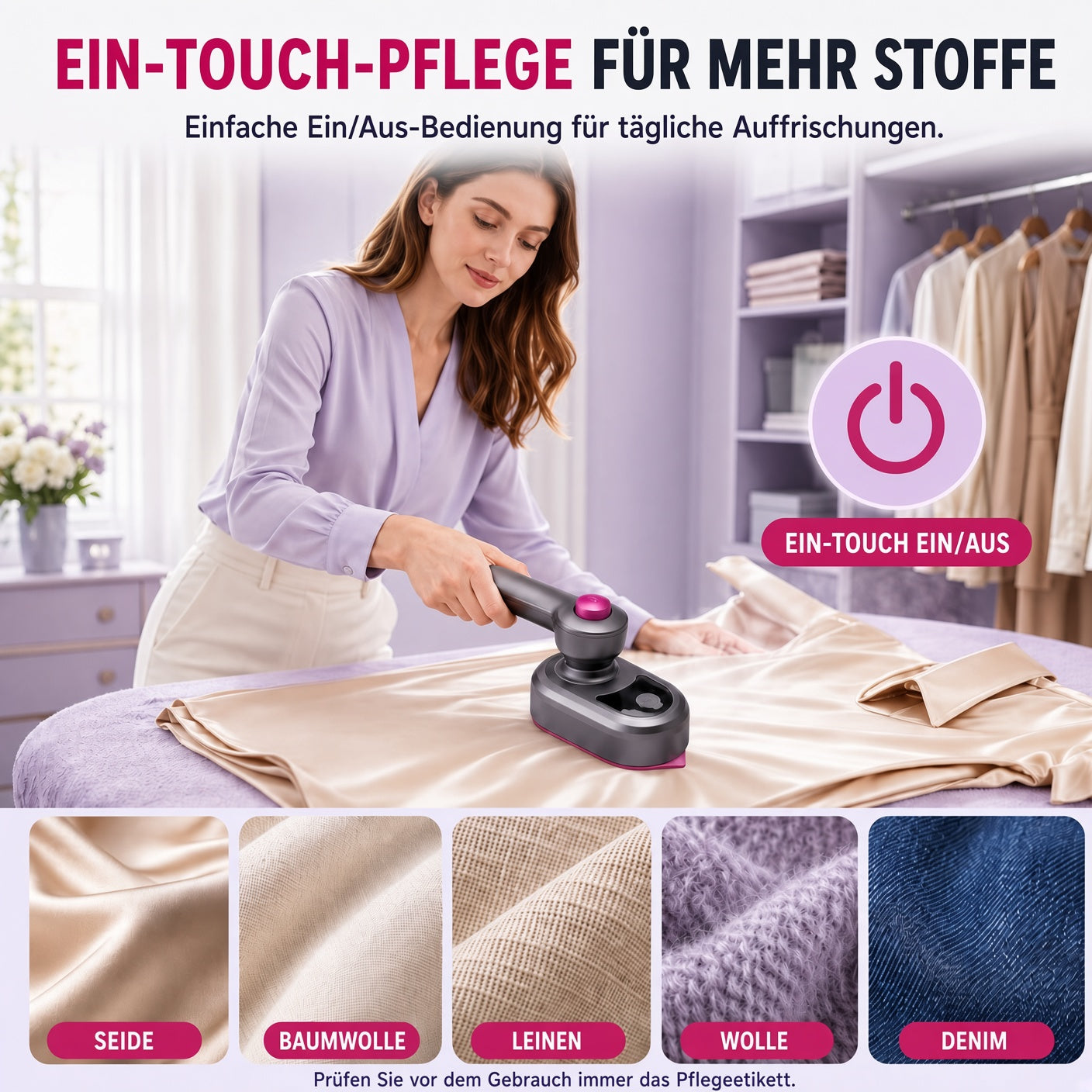🔥 50 % RABATT! Tragbarer Kleidungsstück Bügeleisen – Kleidung schnell & einfach glätten upsell