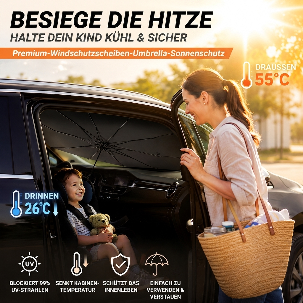 upsell ⏰🔥NUR FÜR KURZE ZEIT 50% RABATT!🔥ÜBER 50.000 MAL VERKAUFT! 2026 Aktualisierter Auto-Frontscheiben-Sonnenschirm