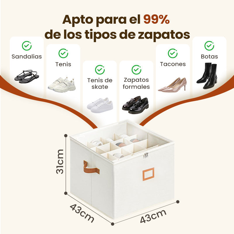 👟 Begrenzte Zeit – 50 % RABATT! 💥 Schuh-Organizer aus Stoff – platzsparende Aufbewahrungsbox – für bis zu 16 Paar Schuhe – ideal für Kleiderschränke, Flure & Reisen – schützt vor Staub & Schmutz