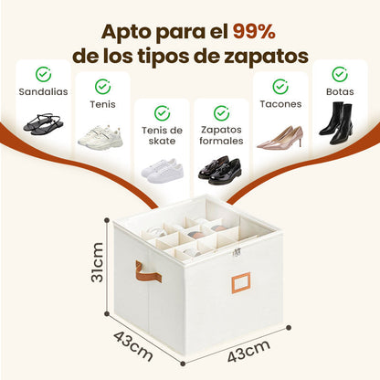 👟 Begrenzte Zeit – 50 % RABATT! 💥 Schuh-Organizer aus Stoff – platzsparende Aufbewahrungsbox – für bis zu 16 Paar Schuhe – ideal für Kleiderschränke, Flure & Reisen – schützt vor Staub & Schmutz
