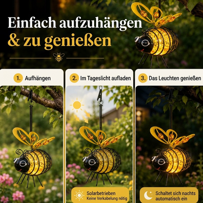 upsell 🐝 Solar-Hängeleuchte mit Biene für den Außenbereich – Das perfekte Geschenk für Pflanzenliebhaber, Mütter oder einfach jeden, der gerne lächelt ❤️