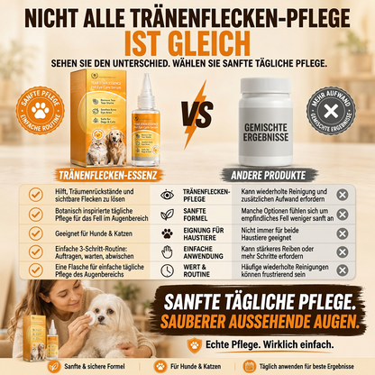Sanfte Tropfen zur Entfernung von Augenflecken bei Haustieren