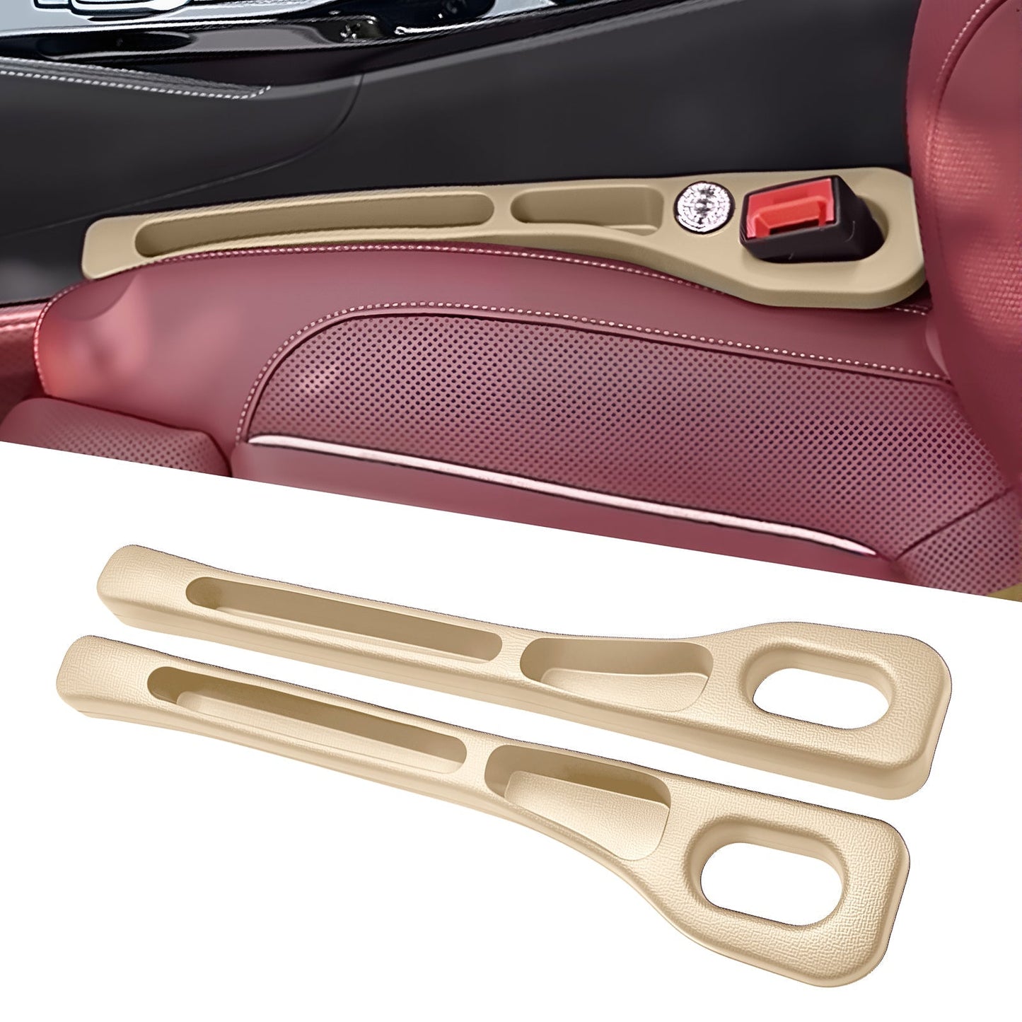 💺Nie wieder das Handy zwischen den Autositzen verlieren🚗🌟Universeller Sitzlücken-Füller • Organizer mit Doppel-Fach🌟