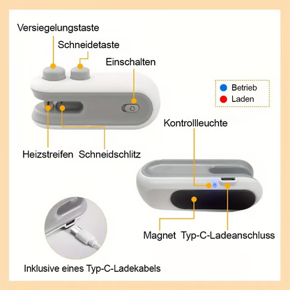 60% OFF💥Neujahrsangebot 55% Rabatt💥✨Mini Siegelmaschine – 🧊Frisch halten -Remifa®
