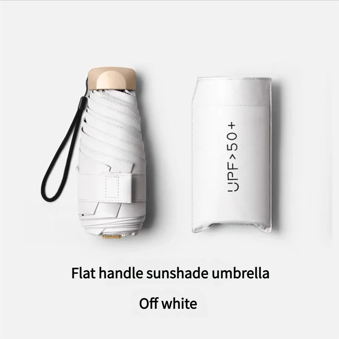 55% Off Mini Sun Umbrella Small Pocket Rain Umbrella Vinyl Folding UV Ultraviolet Protection Sun Shade Pocket Parasol Capsule