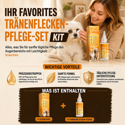 Sanfte Tropfen zur Entfernung von Augenflecken bei Haustieren