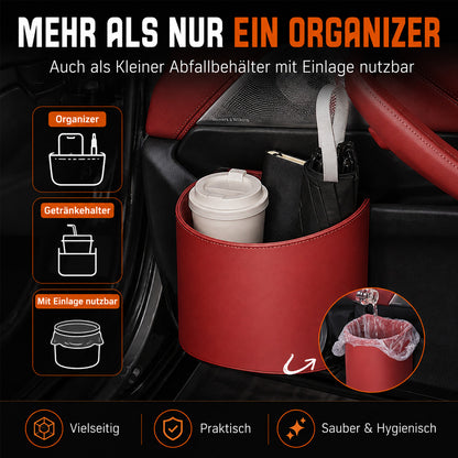 🥳HEISSER VERKAUF 2026🥳💞ÜBER 50.000 VERKAUFT!🚗🧺 50 % RABATT! Getränkehalter aus Leder für die Autotür – Breite Öffnung, Getränke und Handy sind leicht zu erreichen. Sicherer Halt durch Clip-Befestigung. PU-Leder, robust und stilvoll. 🛡️✨