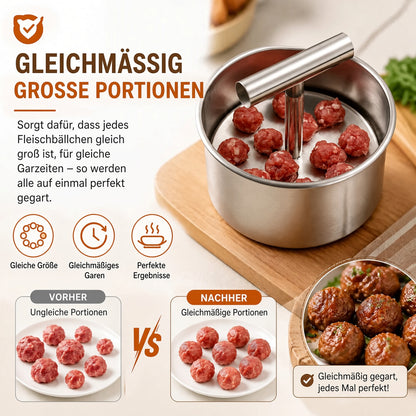 📢📢 50 % Rabatt !! ⏰🍡 Fleischbällchen‑Maker aus lebensmittelechtem Edelstahl für die Küche upsell