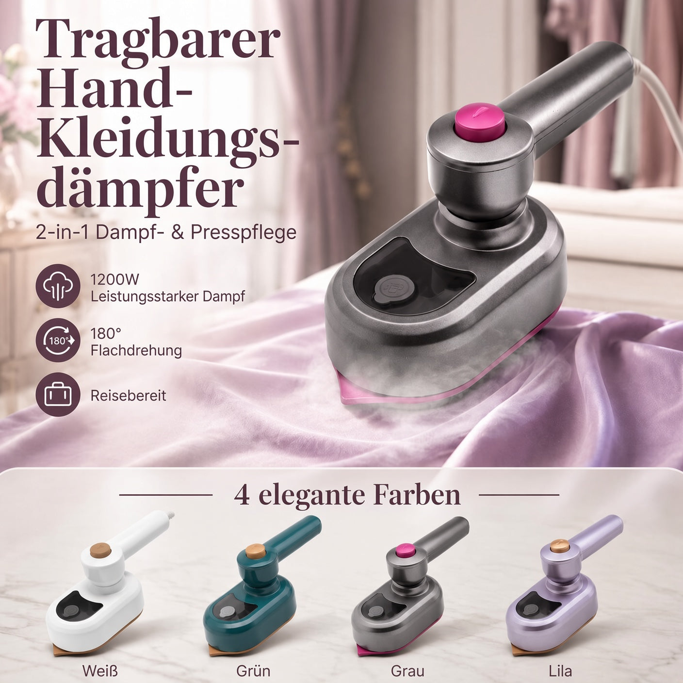 🔥 50 % RABATT! Tragbarer Kleidungsstück Bügeleisen – Kleidung schnell & einfach glätten upsell