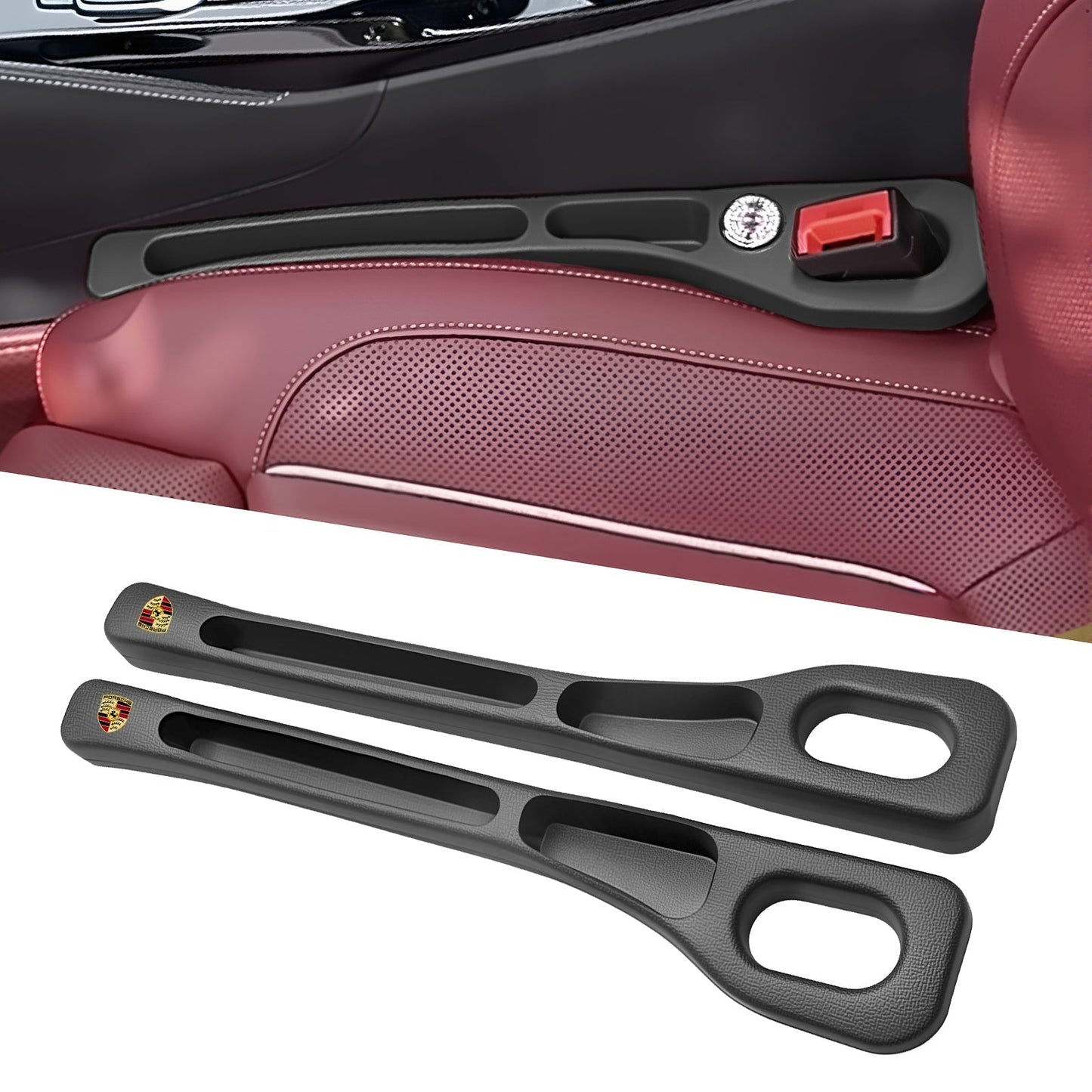 💺Nie wieder das Handy zwischen den Autositzen verlieren🚗🌟Universeller Sitzlücken-Füller • Organizer mit Doppel-Fach🌟