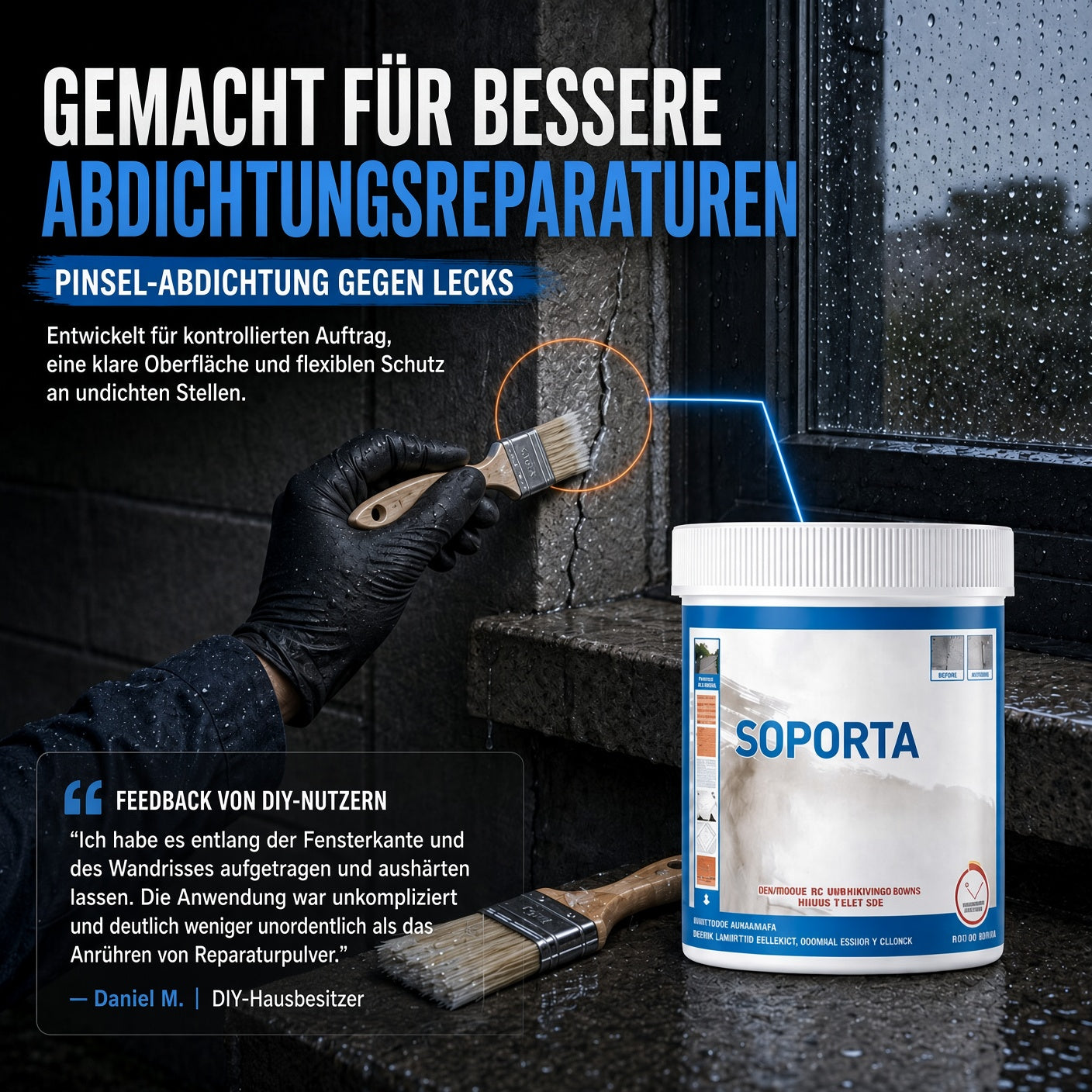 Wasserfestes Reparatur- und Dichtungsmittel für verschiedene Oberflächen upsell
