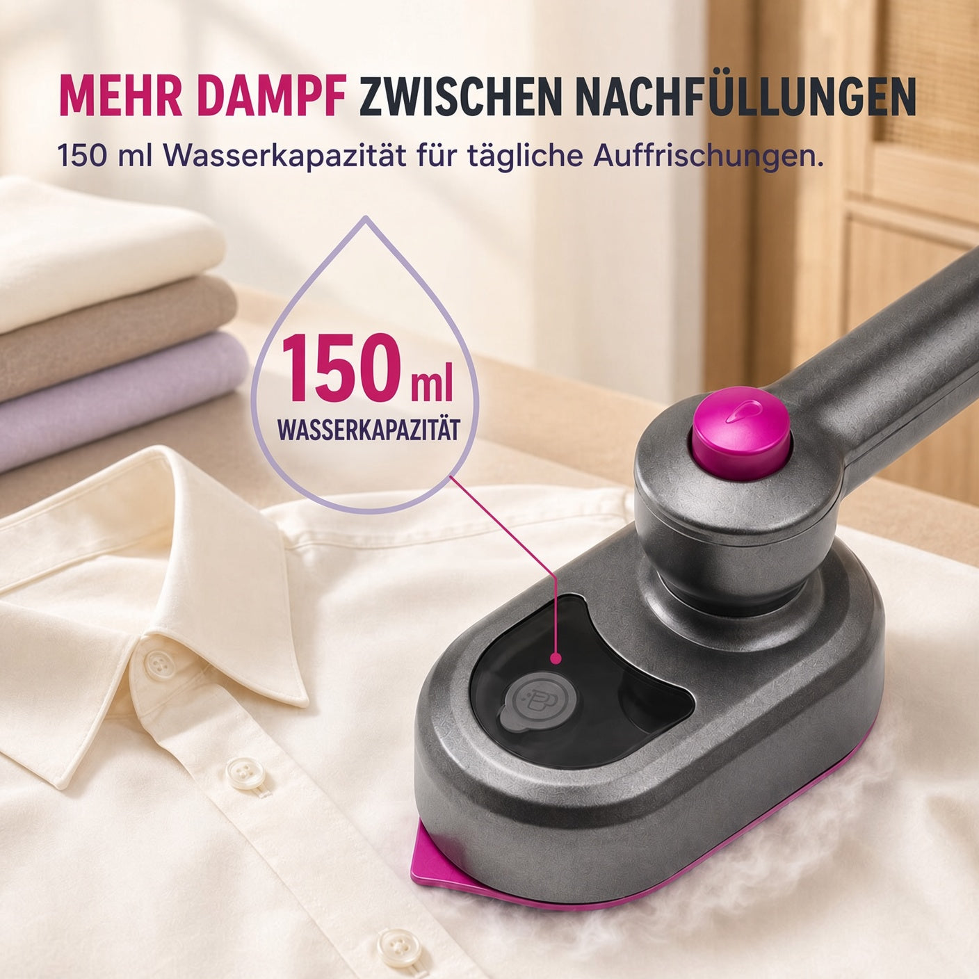 🔥 50 % RABATT! Tragbarer Kleidungsstück Bügeleisen – Kleidung schnell & einfach glätten upsell