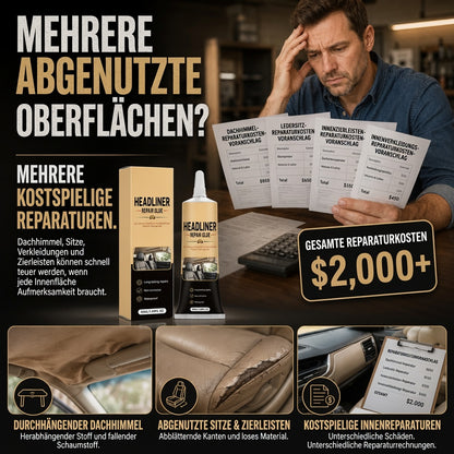 🔥 Heute -50 %! 🚗 Auto-Dachhimmel-Reparaturkleber – starke Haftung für schnelle Innenraum-Reparaturen