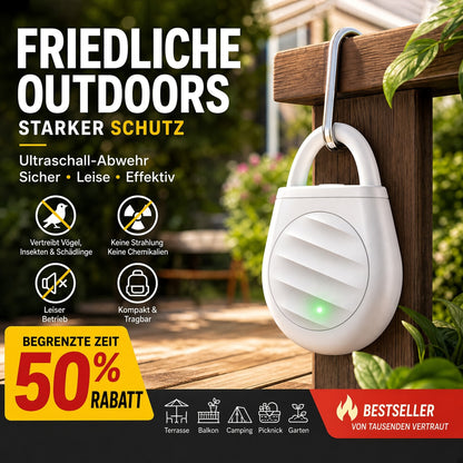 🐦 Nie wieder Ärger mit Vögeln, wilden Tieren und Heuschrecken! Tragbarer Ultraschall-Vogelabwehr-Schlüsselanhänger
