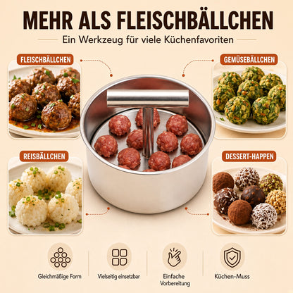 📢📢 50 % Rabatt !! ⏰🍡 Fleischbällchen‑Maker aus lebensmittelechtem Edelstahl für die Küche upsell