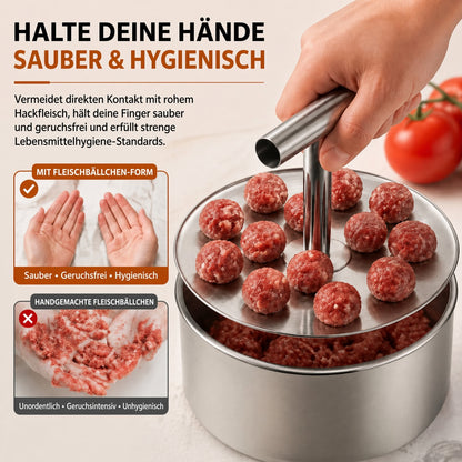 📢📢 50 % Rabatt !! ⏰🍡 Fleischbällchen‑Maker aus lebensmittelechtem Edelstahl für die Küche upsell