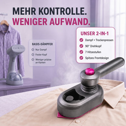 🔥 50 % RABATT! Tragbarer Kleidungsstück Bügeleisen – Kleidung schnell & einfach glätten upsell