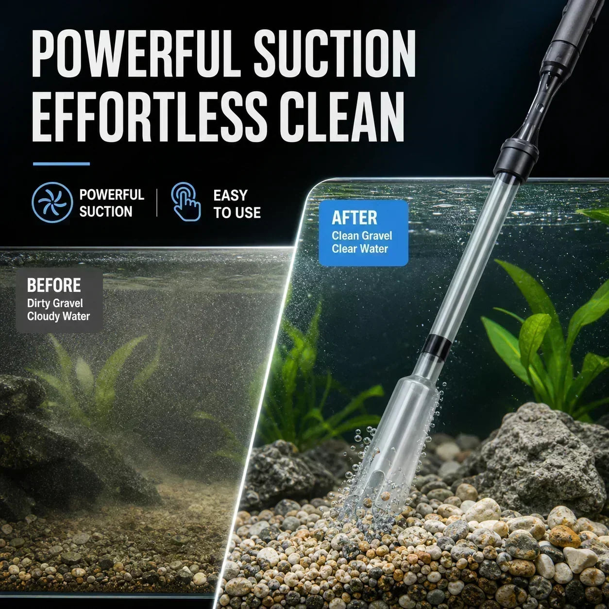 🐠📢 JETZT 50% RABATT! Elektrischer Aquarienkiesreiniger – Automatischer Mulmabsauger, wiederaufladbar & wasserdicht – Perfekt für sauberes Aquarium ohne Wasserwechselstress ✨