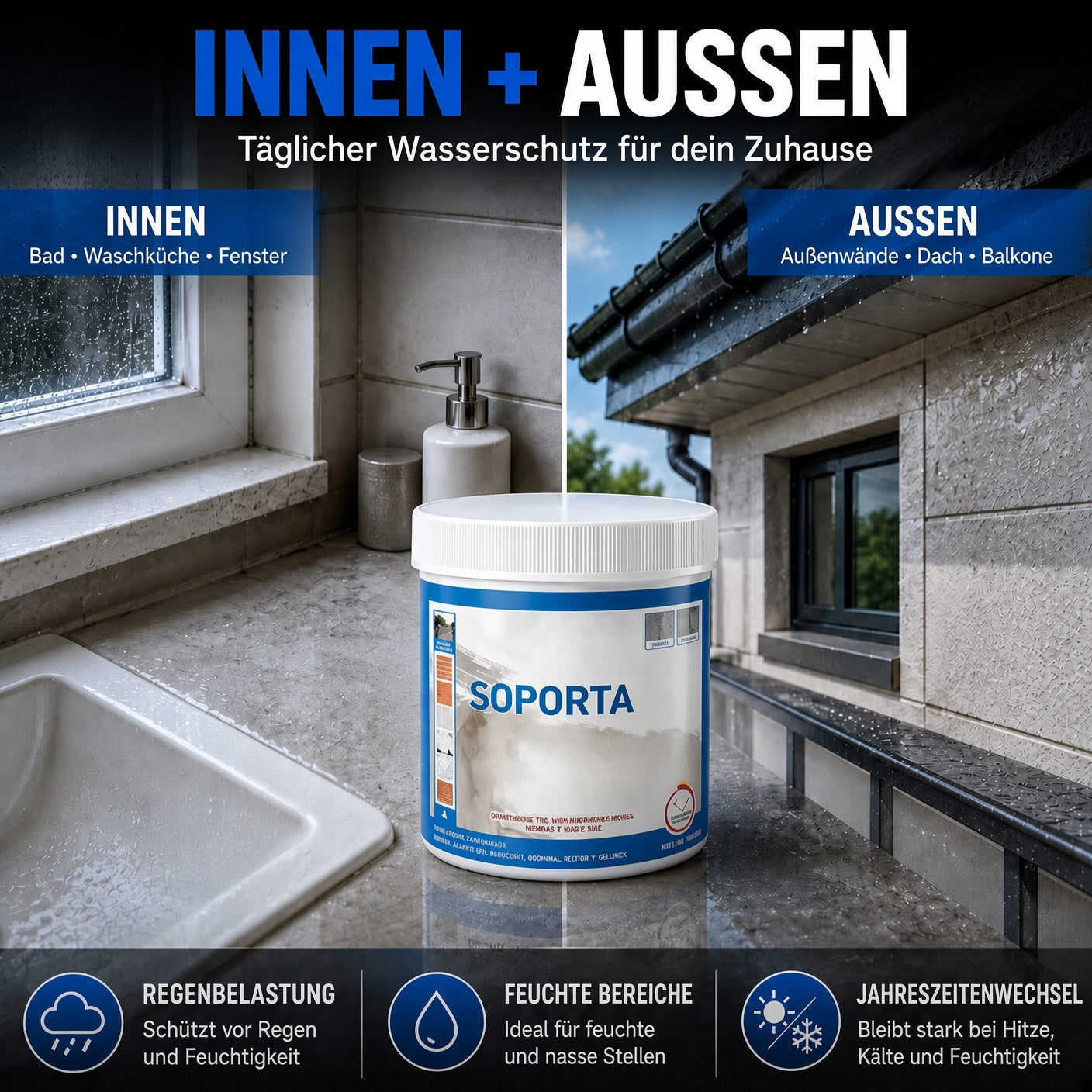 Wasserfestes Reparatur- und Dichtungsmittel für verschiedene Oberflächen upsell