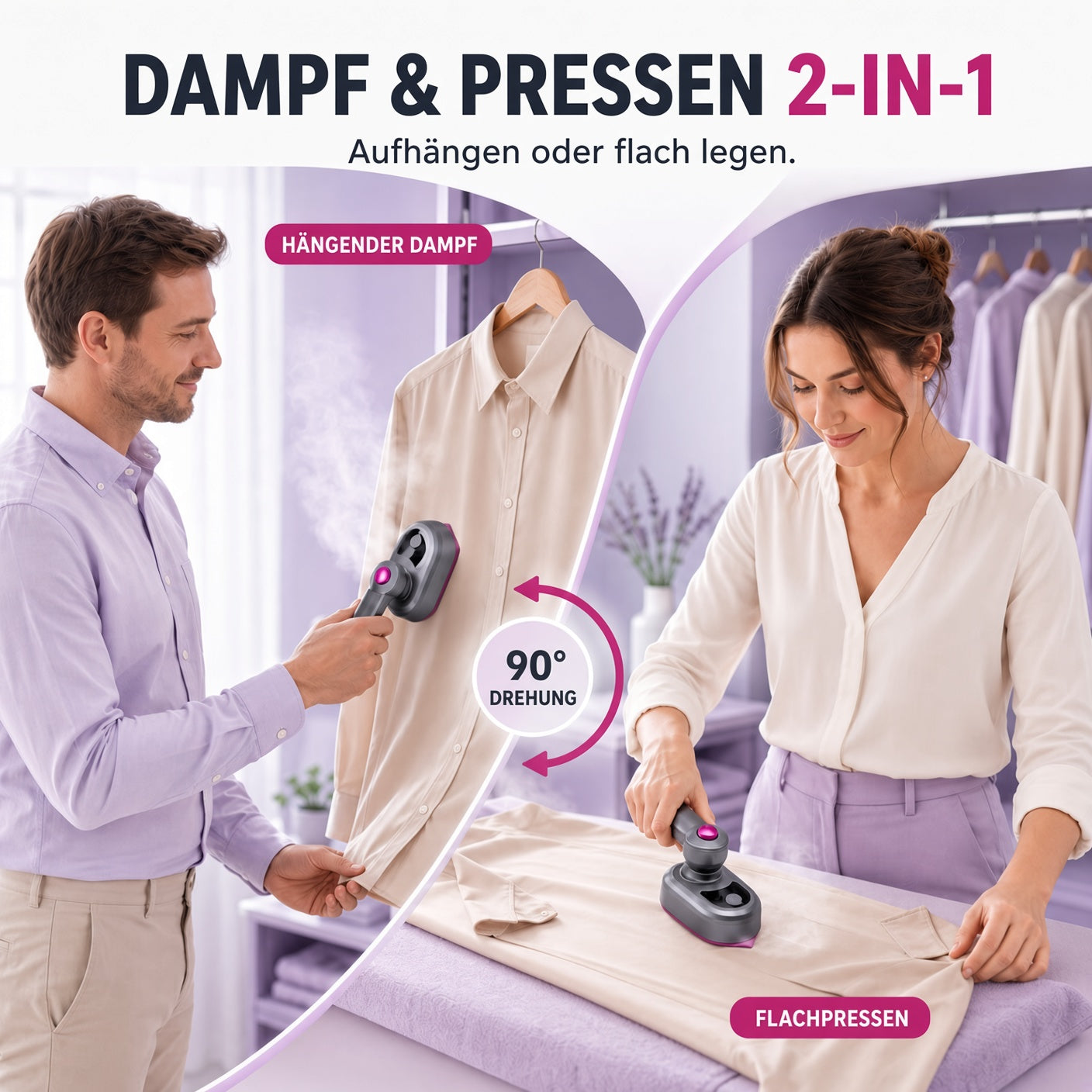 🔥 50 % RABATT! Tragbarer Kleidungsstück Bügeleisen – Kleidung schnell & einfach glätten upsell