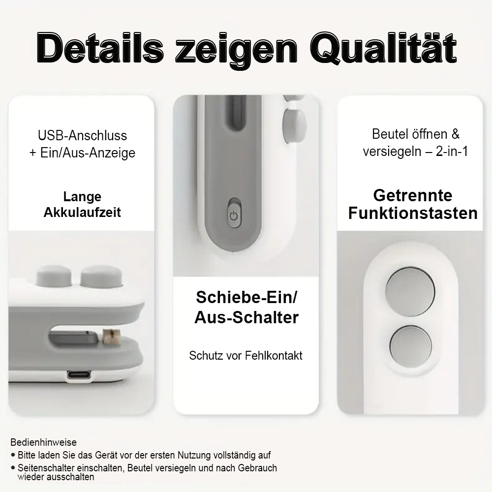 60% OFF💥Neujahrsangebot 55% Rabatt💥✨Mini Siegelmaschine – 🧊Frisch halten -Remifa®