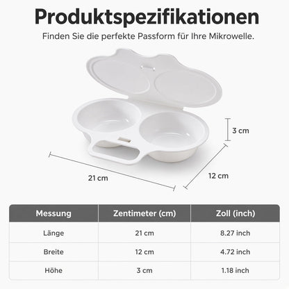 🎁 2026 NEU · 50% RABATT 💥 2-Eier-Mikrowellenkocher – Frühstück in Minuten!
