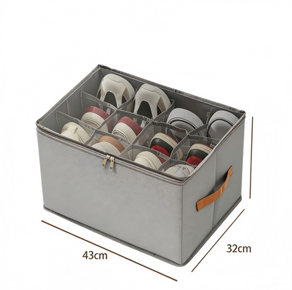 👟 Begrenzte Zeit – 50 % RABATT! 💥 Schuh-Organizer aus Stoff – platzsparende Aufbewahrungsbox – für bis zu 16 Paar Schuhe – ideal für Kleiderschränke, Flure & Reisen – schützt vor Staub & Schmutz