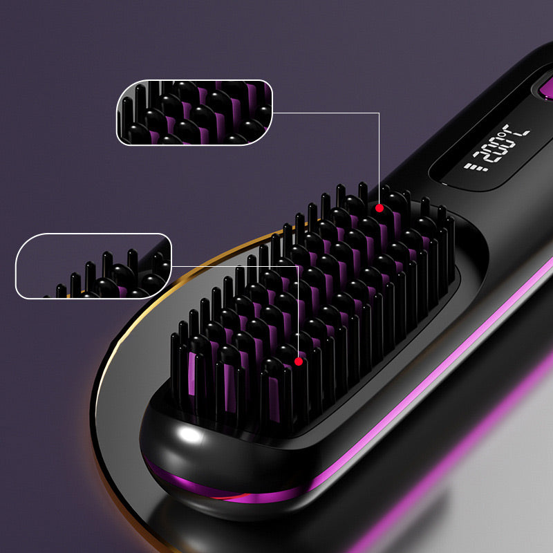💖Neujahrs-Sonderangebot: 50 % Rabatt💖 Kabelloser, keramisch beheizter Haarglätter-Kamm -Remifa®