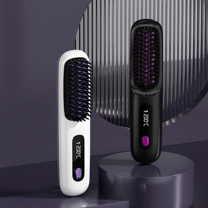 💖Neujahrs-Sonderangebot: 50 % Rabatt💖 Kabelloser, keramisch beheizter Haarglätter-Kamm -Remifa®