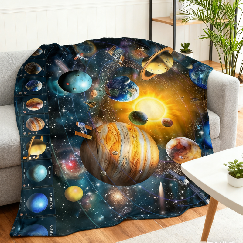 🎉Neujahrsdeal! 50% Rabatt🎁Niedlicher lächelnder Dinosaurier HD Digitaldruck Flanell -Sugoola®