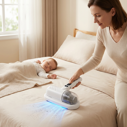 😱🛏️Unsichtbare Milben rauben dir den Schlaf! Normale Staubsauger nutzlos? Klopfen + Saugen + UV in einem!💥🔦 -Remifa®