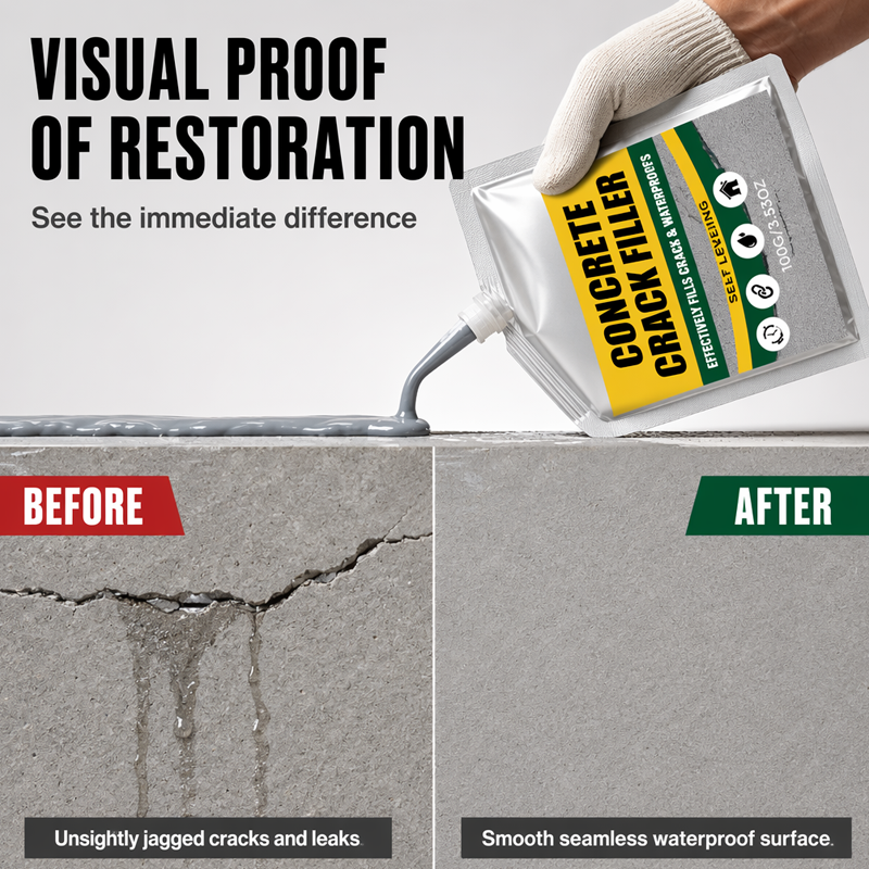 💧 50% Rabatt! Wasserfester Beton-Rissfüller 🧱 – Risse schnell reparieren & zuverlässig abdichten 🔧