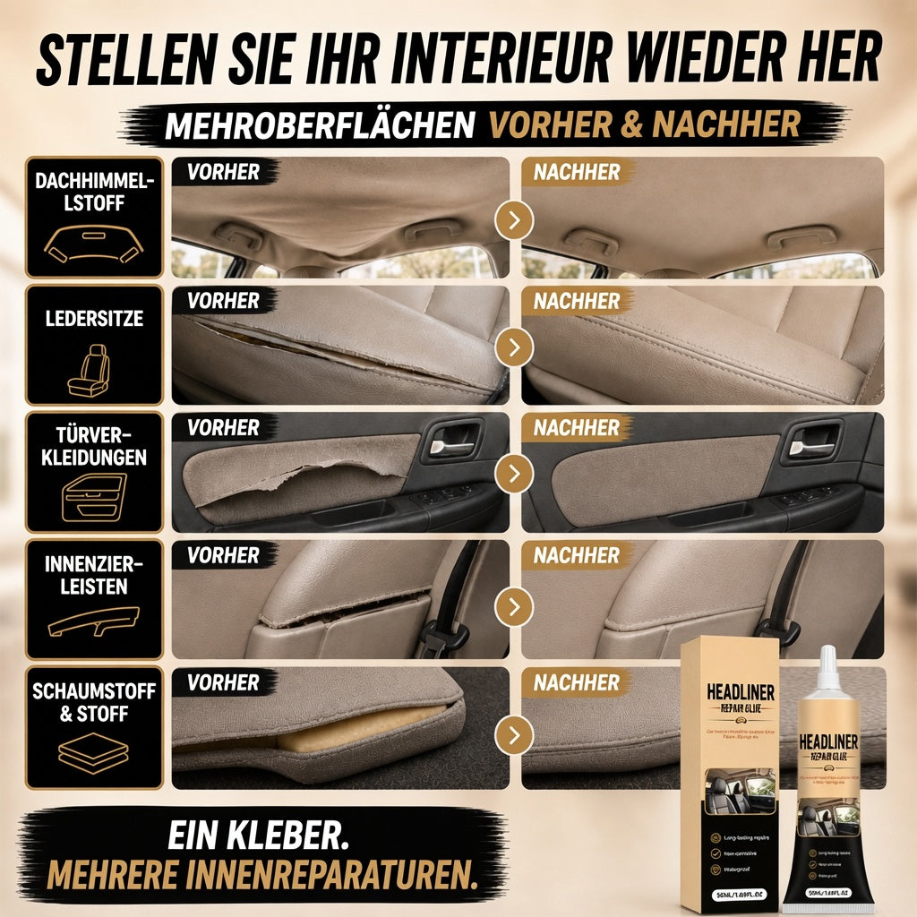 🔥 Heute -50 %! 🚗 Auto-Dachhimmel-Reparaturkleber – starke Haftung für schnelle Innenraum-Reparaturen